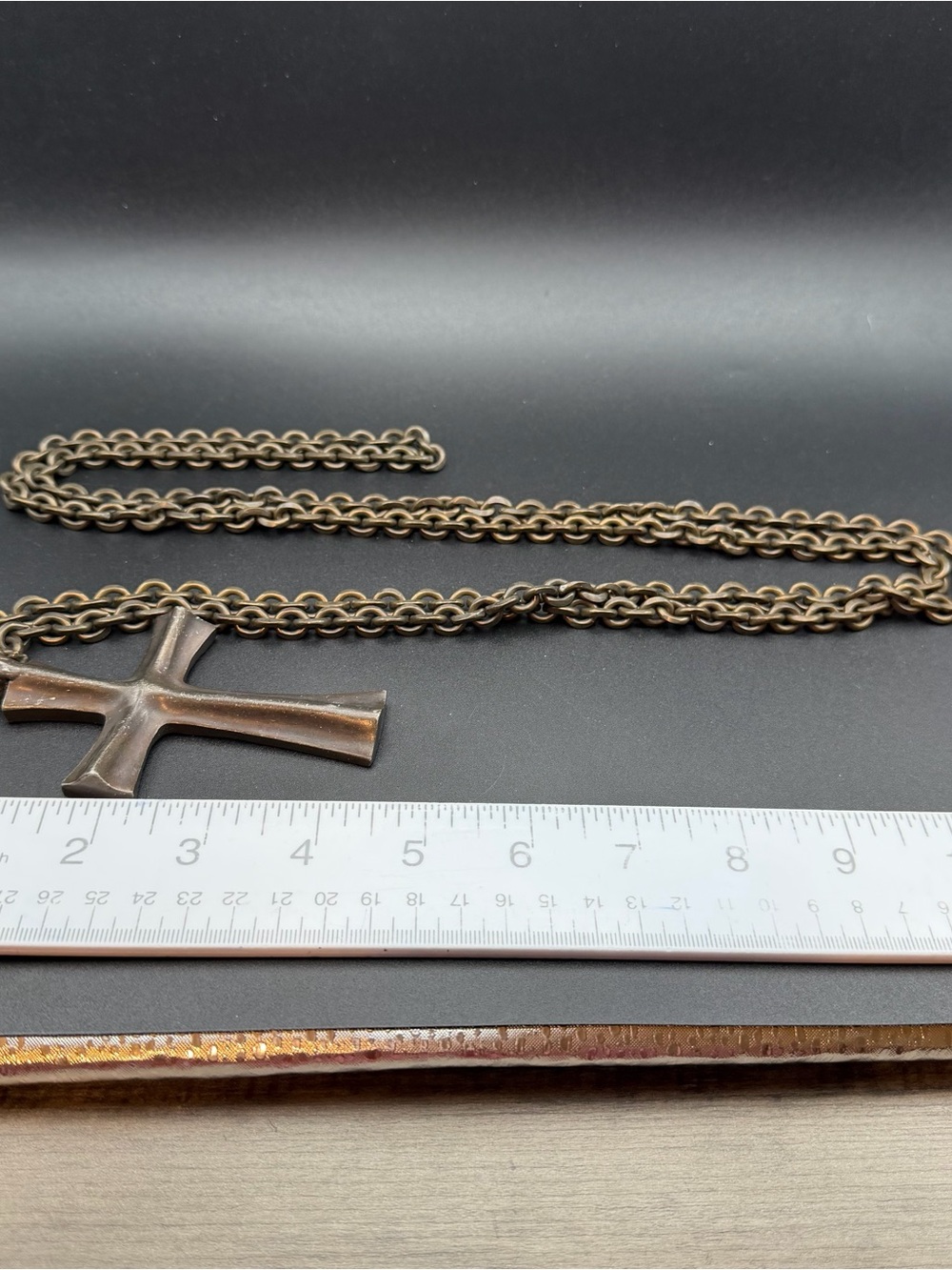 Vintage DKCo Donna Karan Runway Cross chain pendant #F37 - Picture 7 of 11